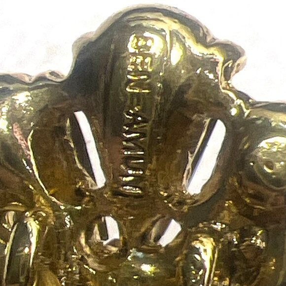 Ben Amun Bracelet Pastel Crystals Triple Box Link Chain Gold Tone Statement - Picture 4 of 16